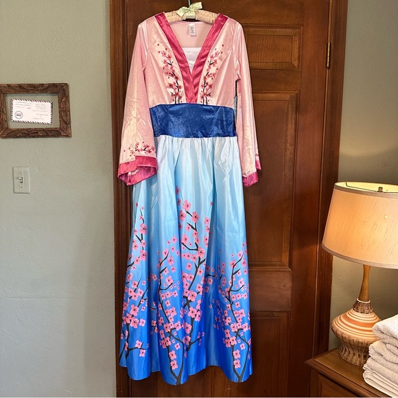 LITTLE ADVENTURES {NWT} Cherry Blossom Princess M 6-8 Disney Mulan costume dress - Picture 2 of 13